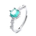 thumbnail image 3 of Alto Grado Azul Verde Anillo Abierto Mujer Geométrica Producto de Moda Personalidad Anillo, 3 of 8
