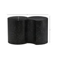 thumbnail image 3 of Meridian Furniture Dimple 2 Piece Black Terrazzo Pattern Iron Metal End Table, 3 of 5