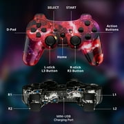 CHENGDAO Wireless Controller for PS3, 2 Pack Game Controller, 6-Axis Motion Sensor