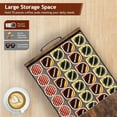 thumbnail image 4 of Double Layer Coffee Capsule Storage Rack & Mug Holder, Coffee Machine Stand, 70 Capacity K Cup Drawer Organizer, Rustic Brown Kitchen Countertop Organizer, 4 of 9