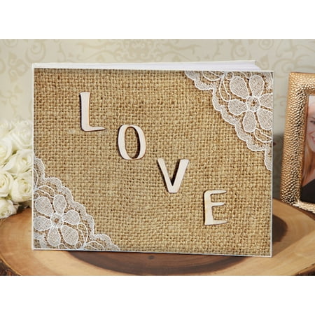 True Love Guest Book - Rustic love guest book