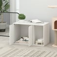 thumbnail image 7 of Furinno Peli Large Particle Board Enclosed Cat Litter Box Shelf Panels, Hardware Pack and Assembly Instructions, Solid White (1 Pack), 7 of 7