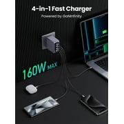 UGREEN Nexode Pro 160W USB C Charger, GaN Fast Charger Kit for Laptop Cellphone