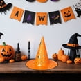 thumbnail image 3 of Sombrero De Bruja De Halloween Para Adultos Y Niños Sombreros Clásicos Negros Puntiagudos Para Fiestas Con Accesorios De Disfraces De Estrellas Para Mujeres Y Hombres Fiesta De Halloween, 3 of 5