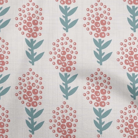 oneOone Cotton Silk Dark Rose Brown Fabric Asian Block Floral Fabric For Sewing Printed Craft Fabric By The Yard 42 Inch Wide