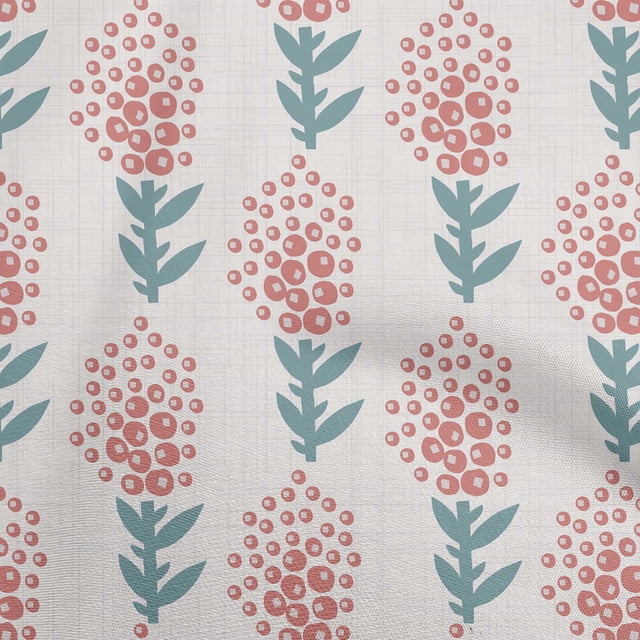 oneOone Cotton Poplin Dark Rose Brown Fabric Asian Block Floral Sewing Craft Projects Fabric Prints By Yard 42 Inch Wide