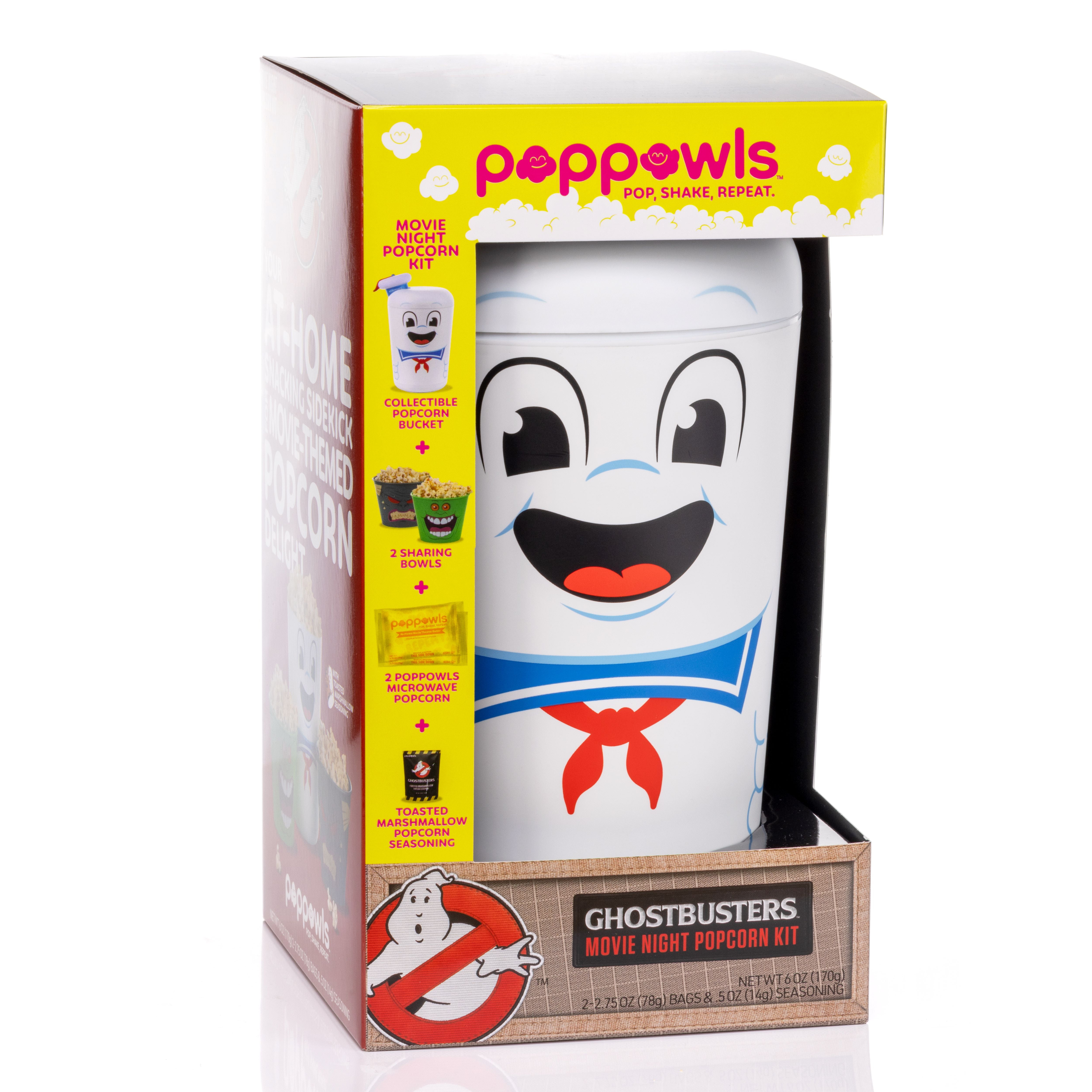 Poppowls: Ghostbusters- Stay Puft Marshmallow Man Poppowls At-Home Movie Theater Microwave Popcorn Kit