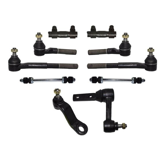 10 Pc Front Suspension Steering Sway Bars Tie Rod Ends Outer & Inner Adjusting Sleeves Idler Pitman Arms Kit Compatible with RWD Models Fits select: 1994-1999 DODGE RAM 1500