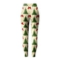 thumbnail image 6 of UngA Christmas Leggings Women Fleece Lined Leggings Women Fall Winter Thermal Warm Elastic High Waisted Tummy Control Workout Yoga Pants Yoga Pants Women (Green,S), 6 of 7