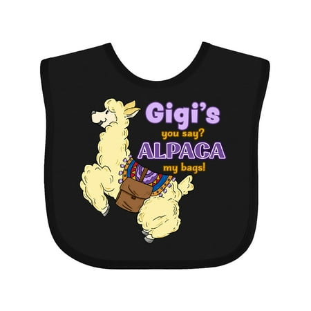 

Inktastic Gigi s You Say ALPACA My Bags with Cute Jumping Alpaca Gift Baby Boy or Baby Girl Bib