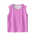 thumbnail image 2 of piuwrlz Summer Sports Sleeveles Vest Baby Girls Boys Quick Dry Tank Tops Fashionable Round Neck Pullover Hot Pink Size 4 Years, 2 of 6