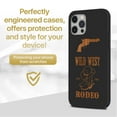 thumbnail image 2 of Case Yard Wooden Case for iPhone-12-Pro-Max Soft TPU Silicone cover Slim Fit Shockproof Wood Protective Phone Cover for Girls Boys Men and Women Supports Wireless Charging Wild West Rodeo Design, 2 of 7