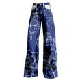 thumbnail image 4 of Charmgo Palazzo Pants for Women, Women's Vintage Floral Print Wide Leg Pant High Waisted Stretchy Flowy Pants with Pockets, Baggy Pants for Women Navy XXXL, 4 of 4