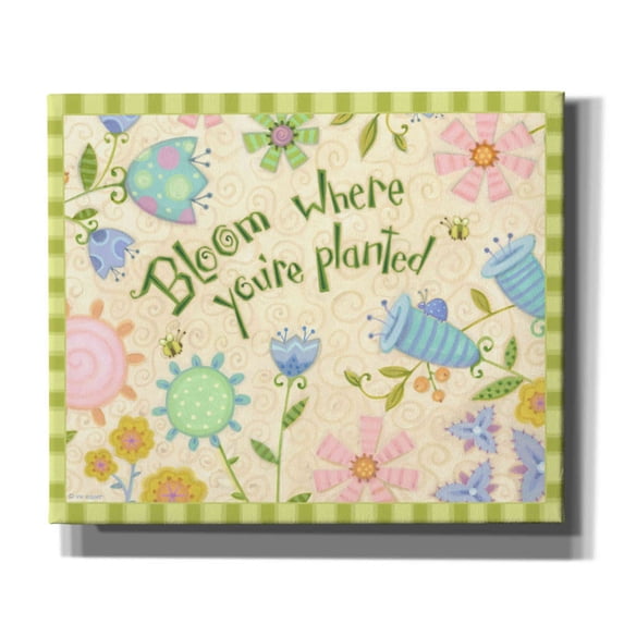 Epic Graffiti 'Sayings 2 Bloom' by Viv Eisner, Canvas Wall Art, 24"x20"