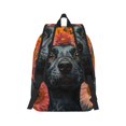 thumbnail image 2 of Bixox Sunflower Black Dog Printing Canvas Backpack Lightweight Casual Travel Backpack School Backpack Fits 15.6 Inch Notebook, 2 of 5