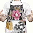 thumbnail image 2 of Pioneer Flower Floral Print Pattern Apron-Garden Aprons for Women with Pockets-Cotton Linen Waterproof Kitchen Cooking Gardening Aprons Adjustable for Kitchen,Cooking,BBQ and Salon 33x27 Inch, 2 of 7
