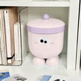 thumbnail image 6 of AuroraX Pink Desk Trash Can with Lid 2.3L Cute Funny Girly Wastebasket Plastic Modern Garbage Bin for Dormitory Livingroom Office, 6 of 6