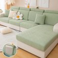 thumbnail image 2 of Wear-Resistant Universal Sofa Cover, Stretch Couch Cushion Slipcovers Replacement, Anti-Slip L Shape Sofa Covers, Chaise Lounge Slipcover Single Seat (green), 2 of 8