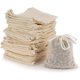 thumbnail image 1 of 20 bolsas de muselina de algodón, bolsas de filtro de té reutilizables con cordón, 1 of 5