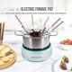 thumbnail image 2 of Olla para Fondue Nostalgia 1,5 L Aqua con 8 Tenedores y Control de Temperatura, 2 of 8
