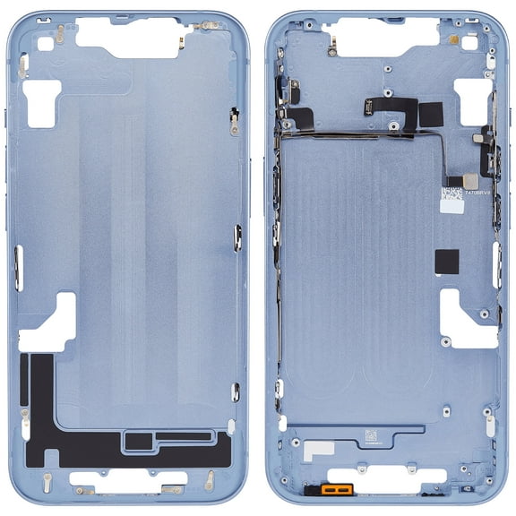 Replacement Mid-Frame Housing W/ Power & Volume Button Compatible For iPhone 14 (US Version) (Aftermarket  ) (Blue)
