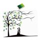 thumbnail image 5 of Lienzo con diseño de árbol de huellas dactilares, libro de visitas para bodas único, regalo considerado, manualidades, fiesta Verde, 5 of 9