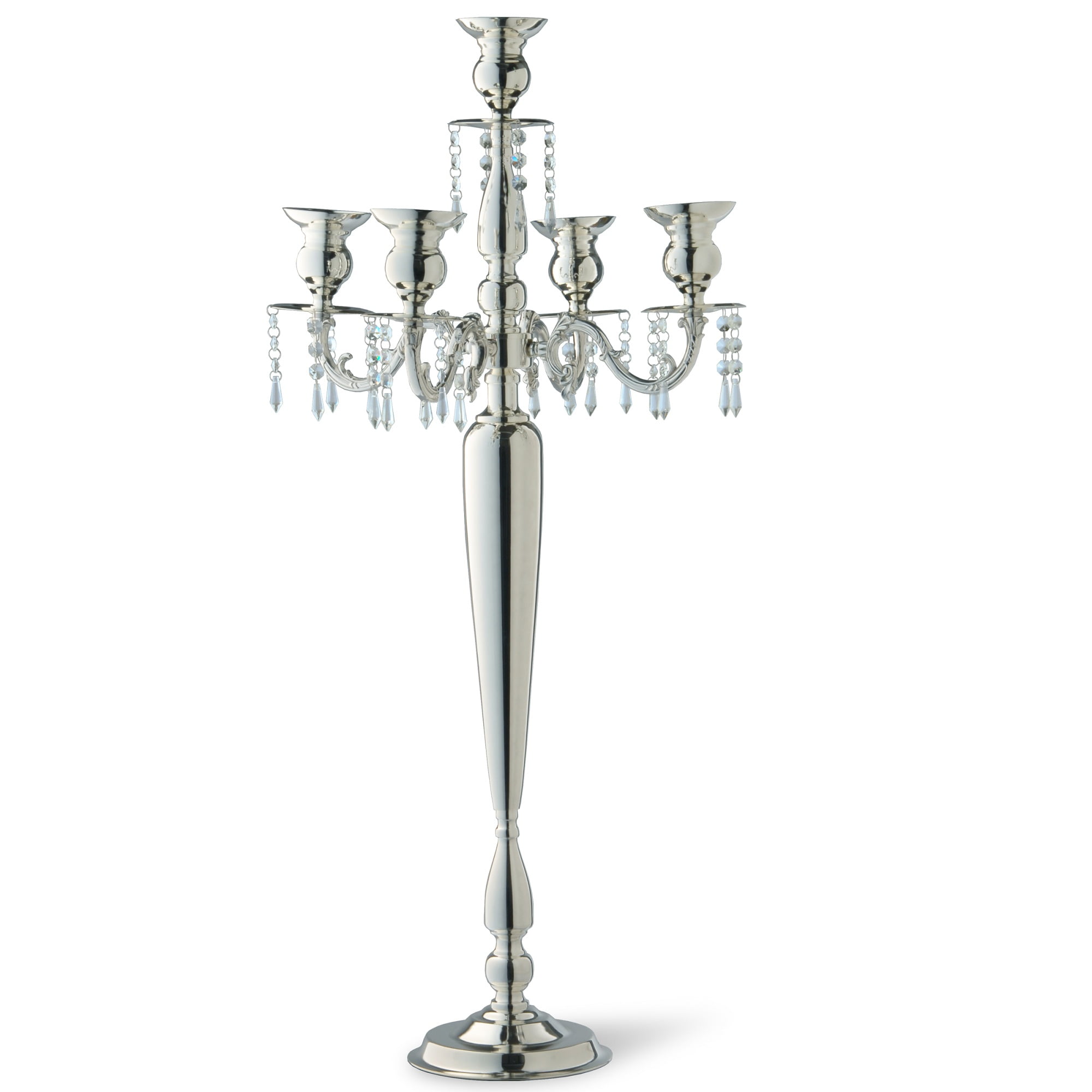silver wedding candles
