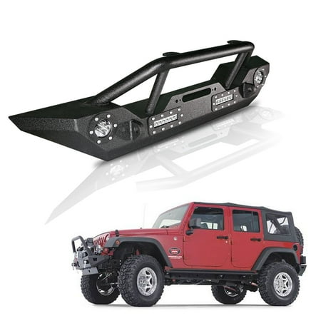 Jeep Rubicon Accessories >> Yosoo Textured Front Bumper With 4 Led Lights For Jeep Wrangler Jk 2007 2019 Black Car Vehicle Accessories Jeep Rubicon Accessories >> Yosoo Textured Front Bumper With 4 Led Lights For Jeep Wrangler Jk 2007 2019 Black Car Vehicle Accessories