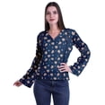 thumbnail image 1 of Moomaya Kurta Col Kurta Dentelle Détails Imprimé Manches Longues Tunique, 1 of 5