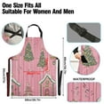 thumbnail image 3 of Yayeee Chief Kitchen Apron with Pockets for Cooking Water Resistant Unisex Adjustable Neck Strap, Pink Gingerbread House, 3 of 7