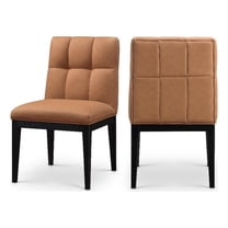 Meridian Furniture Adrian Cognac Vegan Leather Dining Side Chair (Set of 2)