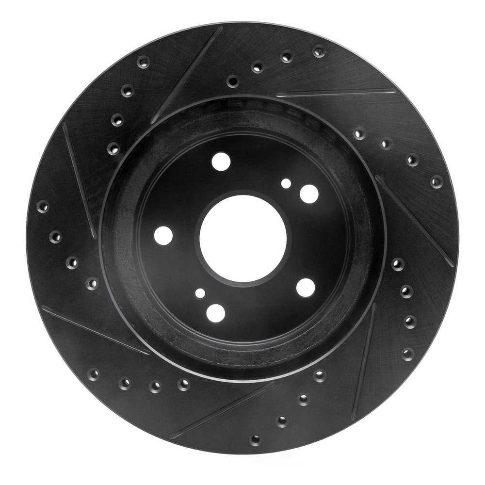 Dynamic Friction Company 633-01014R DFC Brake Rotor - Drilled And Slotted - Black