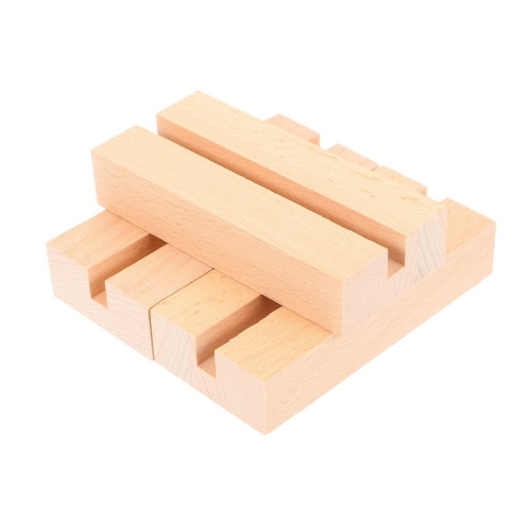 Raindrops Beige Wood Sign Holder Versatile for Home Calendars Menus 3Pcs