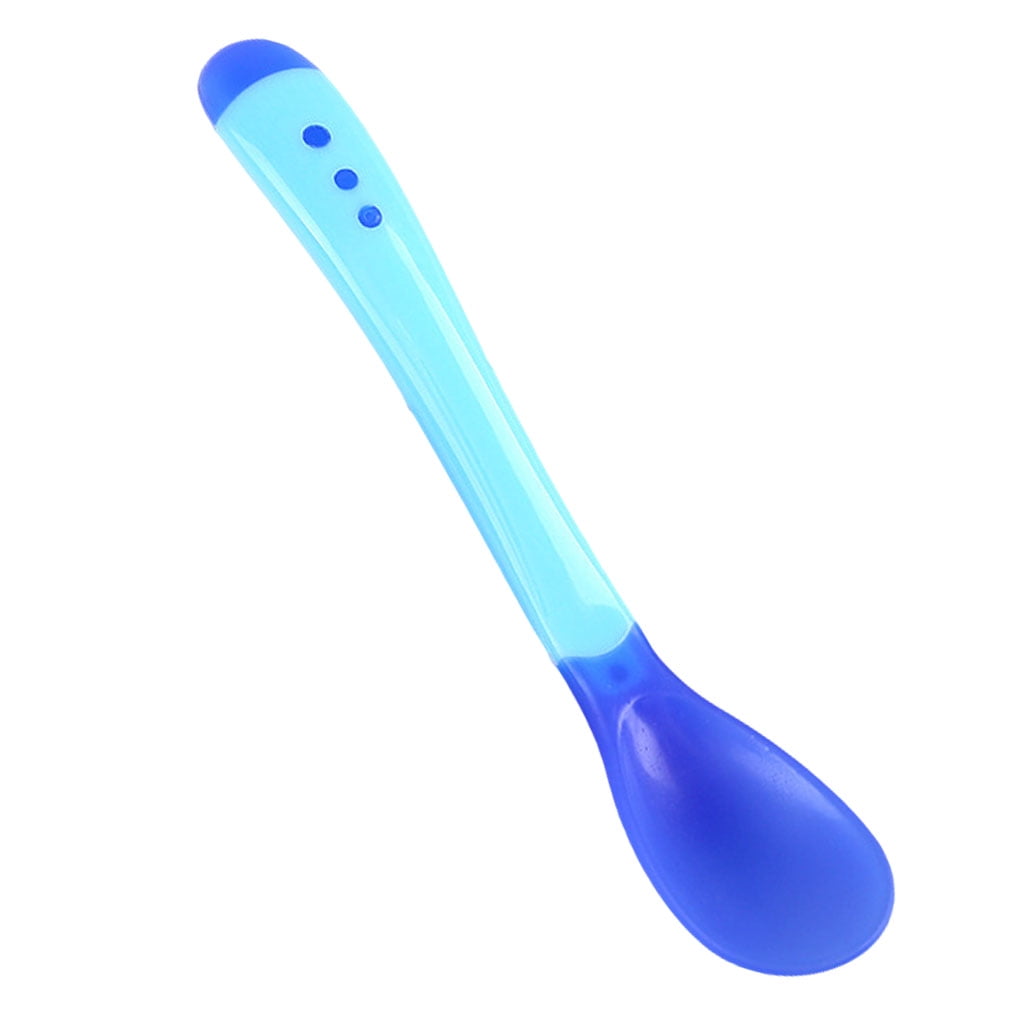 3X Baby Temperature Sensitive Color Changing Spoon Baby Feeding Spoon Tableware 