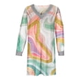 thumbnail image 3 of Moda mujer Casual Sexy vestidos estampados verano manga larga cuello en V Mini vestido Fridja  yut3865, 3 of 4