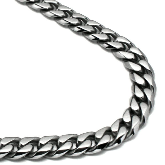 Titanium Kay Italian cut Titanium 10MM Curb Matte Finish Men's Gray Color Necklace Chain 24"