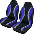 thumbnail image 6 of Pzuqiu Blue Car Seat Covers Full Set 4 Pcs Car Interior Decor Front & Rear Seat Covers Soft Breathable Seat Protector Universal Automotive Seat Cover Accessories, 6 of 7