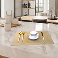 thumbnail image 1 of Boreal Craft Dining Table Food Mat round Small Kitchen Table Set for 4 Dinner Place Mats for 4 Table Mat Insulation Mat Frame Series Placemat Can Be Cut By DIY Washless Placemat Restaurant Western, 1 of 7