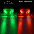 thumbnail image 4 of 4 Pieces Boat Bow Lights Red and Green LED Boat Navigation Lights with 5 Pieces Button Batteries for Boat Kayak Pontoon Hovercraft, 4 of 5