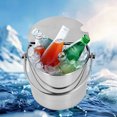 thumbnail image 3 of Ice Bucket, Handle Portable Ice Bucket Stainless Steel  for Wine, 3 of 7