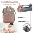 thumbnail image 5 of Kabaqoo Diaper Bag Backpack with Changing Station, Baby Bag Newborn Essentials Must Haves, Pink, 5 of 8
