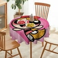 thumbnail image 6 of The Powerpuff Girls Round Tablecloth Print Decorative Table Cover Washable Table Cloths for Dining Party Picnic 70x70in, 6 of 8