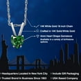 thumbnail image 2 of Gem Stone King 14K White Gold Green Nano Emerald Pendant Necklace for Women | 0.40 Cttw | Gemstone May Birthstone | Heart Shape 4MM | With 18 inch Chain, 2 of 6