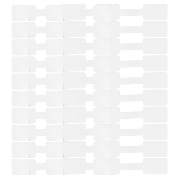 FRCOLOR 100 Pcs Tiny Labels Jewelry Price Sticker Shop Price Tags 6.00X1.20X0.10CM White