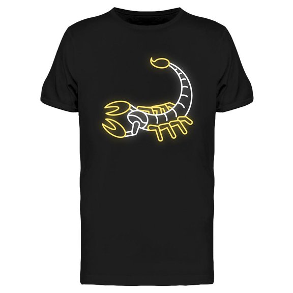 Scorpio Zodiac Sign Neon Design T-Shirt Men -Image by Shutterstock, Male Small
