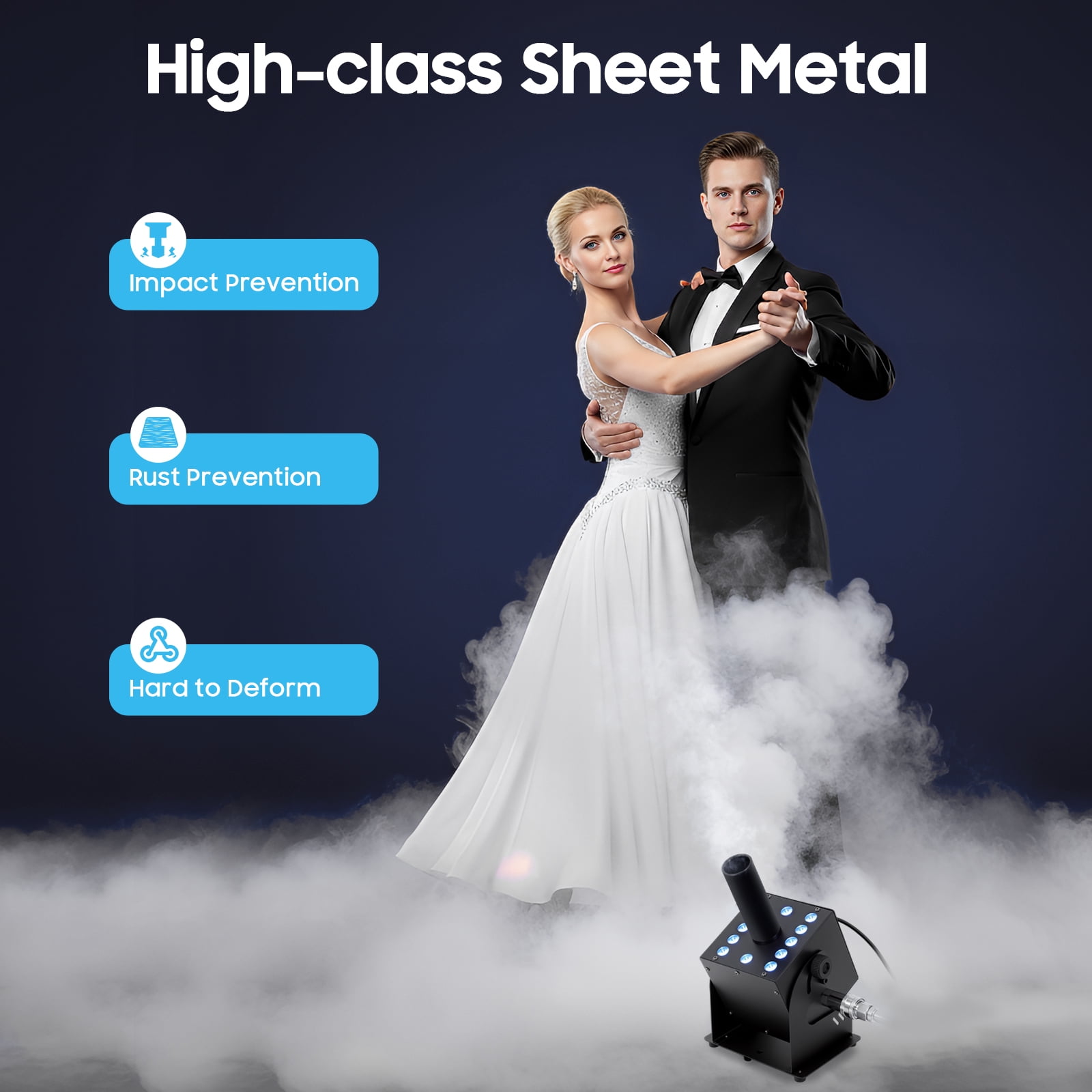 1 PCS Smoke Machine for bars, banquets, weddings, dances, hotels, light parties, holidays,  Fog Machine, CO₂ Air Column Machine, Black