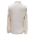thumbnail image 6 of ShiShine Womens Soft Satin Button Down Shirts Long Sleeve Work Shirt Dressy Blouses Tops, 6 of 9