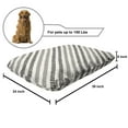 thumbnail image 2 of Geometric Pet Bed, Hatching Lines Inspired Skew Bold and Thin Stripes Repeating Diagonally, Resistant Pad for Dogs and Cats Cushion with Removable Cover, 24" x 39", Coconut and Black, by Ambesonne, 2 of 4