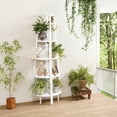 thumbnail image 3 of Yoobure Corner Shelf, 4-Tier Corner Bookshelf Bookcase, Display Shelf Industrial Corner Ladder Shelf for Living Room, 3 of 9
