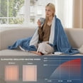 thumbnail image 3 of Cozy Comfort Heated Blanket Electric Throw, Soft Flannel Electric Blanket, with 4 Time Settings, 6 Heat Settings, and 3 hrs Timer Auto Shut Off (50x60 inches, Blue), 3 of 6